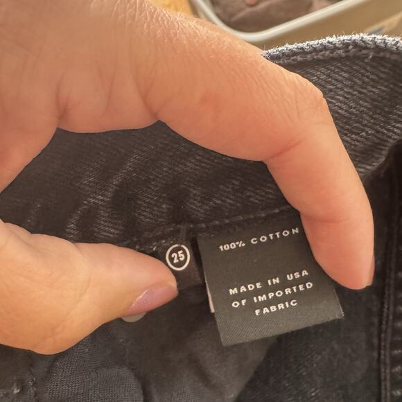 GRLFRND Karolina Black Button Fly Jeans Size 25 - Picture 6 of 8